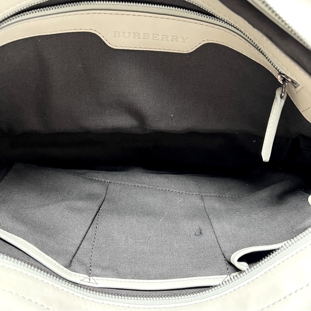 BURBERRY Canterbury Smoked Check Tote Bag Grey - Picture 6 of 10